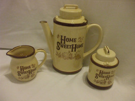 Shabby Chic 5 pcs Porcelain Coffee/Tea Set With Lids Sugar Bowl And Crea... - £55.03 GBP