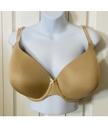 Cacique Women&#39;s Bra 40F Beige Full Coverage T-Shirt Underwired Padded Co... - $18.88