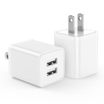 Usb Charger 5V 2.4A, [2Pack] Dual Port Usb Wall Plug,Charger Block Adapter Cube  - £12.08 GBP