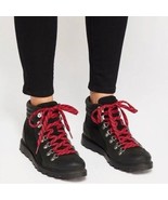 SOREL Ainsley Conquest Waterproof Leather Ankle Hiking Boots Black Size 8 - $74.45 CAD