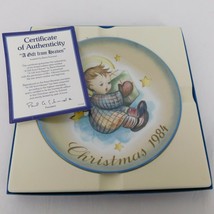 Schmid Berta Hummel Christmas 1984 Gift from Heaven Vtg Collector Plate Box COA - £11.43 GBP