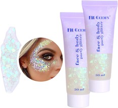 Clear White Body Glitter Face Glitters Mermaid Sequins Liquid Glitter Makeup for - £15.35 GBP