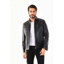 Vinci The Rossi Black Leather Men Jacket image 2