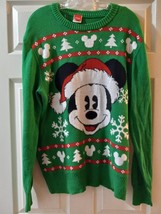 Disney Mickey Mouse Christmas Knitted Sweater Unisex Size Large - £19.95 GBP