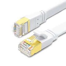 Cat8 Ethernet Cable 25Ft, High Speed 40Gbps 2000Mhz Sftp Flat Internet Network L - £19.97 GBP