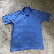 Architect Golf Performance Polo Shirt Men&#39;s 2XLT  Short Sleeve Blue Poly... - $15.69