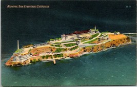 California San Francisco Alcatraz The Rock Vintage 1930-1945 Linen Postcard - £5.99 GBP