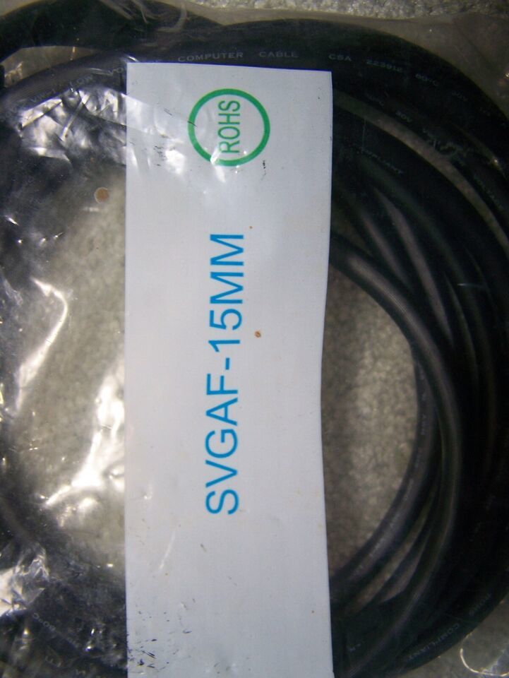 SVGA cable - 15MM - both connectors 15 male pin - new Item image 4