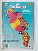 1993 Beistle Cockatoo Art Tissue Decoration 17" New In Packaging - $9.99