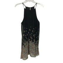 NWT Womens Size Medium Lulu&#39;s Black Multi Floral Print Sleeveless Mini Dress - £22.34 GBP