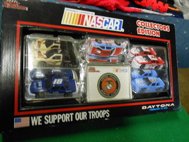 NIB-NASCAR 5 Stock Car Replicas 1:64 scale &quot;We Support Our Troops&quot; Daytona 1991 - £11.40 GBP