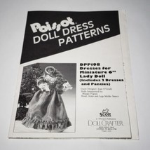 Doll Crafter Magazine Poissot Doll Dress Pattern DPP198 Miniature 6&quot; Lady Doll - £5.55 GBP