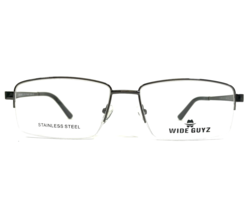 Breit Guyz Brille Rahmen CLYDE Auszeichnung Gunmetal Rechteckig Halbe Felge - $69.55