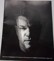 The New York Times Matt Damon August 1 2021 - $5.46 CAD