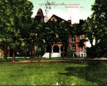 Vtg Cartolina 1911 1st Congregazionale Chiesa Evanston Illinois - $7.91
