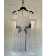 Bloome De Jeune Fille / Layered White Sundress / Girls Size 16 / Eyelet ... - €12,77 EUR