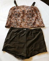 Beach Native 2 piece Women&#39;s Ladies Swim Bathing Suit Size 18W Brown NWT - $54.04