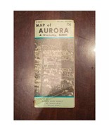 MAPCO Map of Aurora and Vicinity Illinois 1940&#39;s - £22.57 GBP