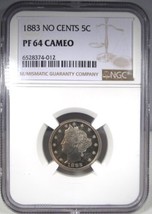 Blue Chip Quality 1883 Proof Liberty Nickel Low-Pop NGC PF64 Cameo AN762 - $693.00