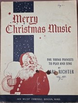 Merry Christmas MUSIC-1937 Vintage Sheet Music-SONG BOOK-by Carl Richter-Piano - $17.58