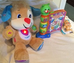 Fisher Price Laugh and Learn Baby Rattle Plush Smart Stages Dog Storybook Rhymes - £15.80 GBP