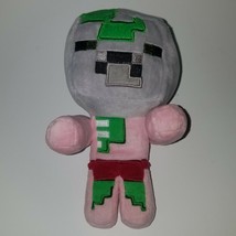 Minecraft Baby Zombie Pigman Plush Pink Gray Mojang 8&quot; Stuffed Animal Toy Lovey - £20.27 GBP