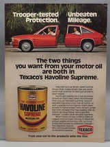 Vintage Zeitschrift Anzeige Aufdruck Design Werbe Texaco Havoline Motorenöl - £24.21 GBP