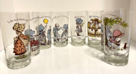 Holly Hobbie Happy Talk Drinking Glasses Set/8 Coca Cola Kids Collectibles Vtg. - £15.65 GBP