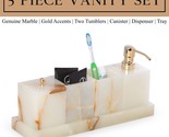 Bey Berk Vanity 5 Piece Marble Green Onyx Set - £143.84 GBP