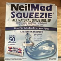 NeilMed Squeezie All Natural Sinus Relief Kit w/ 50 pkts NEW SEALED Exp ... - £15.79 GBP