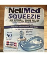 NeilMed Squeezie All Natural Sinus Relief Kit w/ 50 pkts NEW SEALED Exp ... - £15.60 GBP