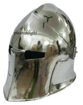 Medieval Visor Barbuda Armour Helmet Greek Roman Barbuda Helmet 18 Gauge Steel - £59.48 GBP