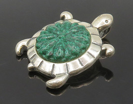 Carolyn Pollack Relios 925 Silver - Vintage Turquoise Turtle Pendant - PT13033 - £60.31 GBP