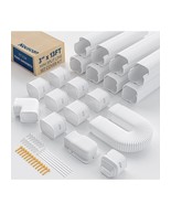 Mini Split Line Set Cover 3&quot; x 13Ft–White, Paintable Duct for AC &amp; HVAC ... - $24.74