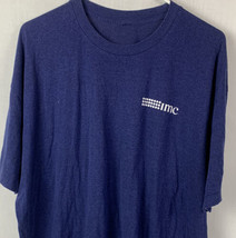 Vintage IMC T Shirt Single Stitch Promo Tee Navy Blue Crew Logo XL USA 8... - $24.99