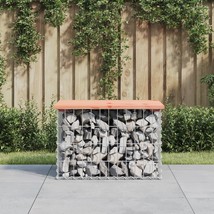 Garden Bench Gabion Design 63x44x42 cm Solid Wood Douglas - £43.76 GBP