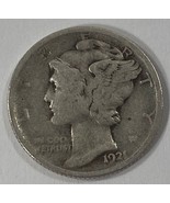 1921 10C Mercury Dime in Very Good Condition, Full Rims &amp; 4-Digit Date - $1,873.73 MXN