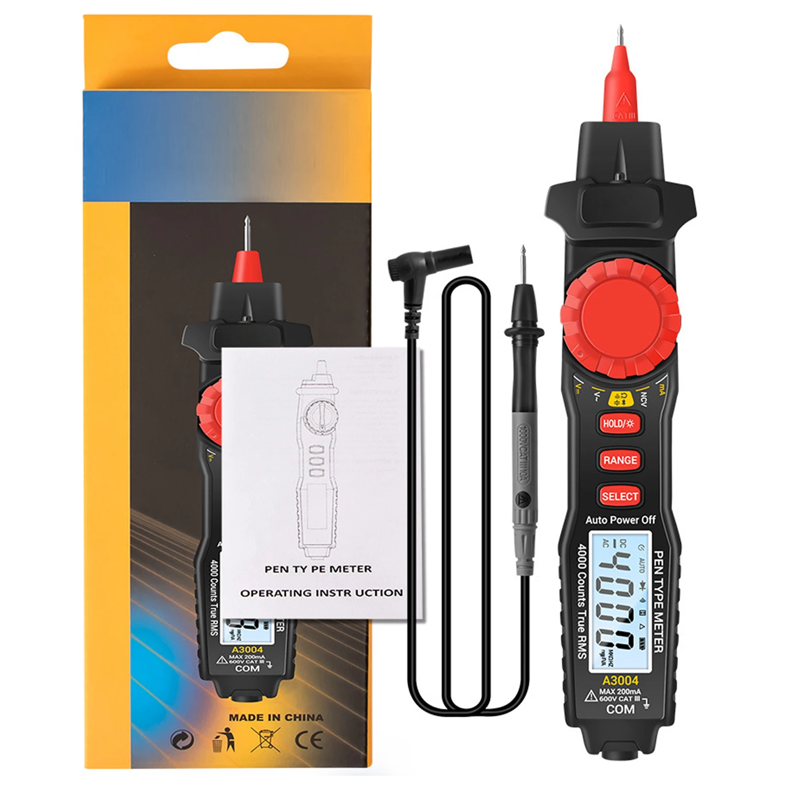 Digital Display Pen Multimeter Automatic Intelligent High-precision Non-contact  - £86.39 GBP