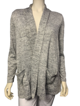 Style &amp; Co. Gray Marled Long Sleeve Open Knit Cardigan Size M - $12.34