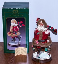 Christmas Santa Musical Figurine KSA &quot;Santa Ice Capades&quot; Box Works Retired Rare - £11.79 GBP