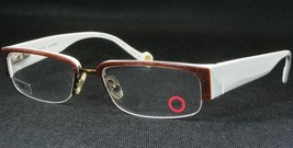 Etnia Barcelona GLASGOW Brwh Marron / Blanc Unique Rare Lunettes 53-18-140 Spain - $134.03