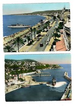 3 La Cote d&#39;Azur Color Real Photo Postcards Nice and Cannes France 1961 Ships - £8.70 GBP