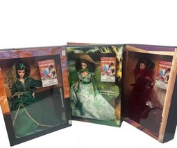 Gone With The Wind Barbie as Scarlett O&#39;Hara Dolls Lot of 3 Mattel 1994 NEW - £79.86 GBP