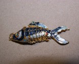 Vintage Cloisonne Enamel Fish Articulated 2&quot; - $13.49
