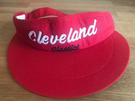 Neu Cleveland Classics Breite Krempe Golf Sonne VISOR, Rot - $15.67