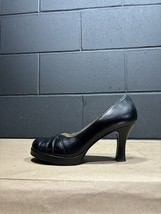 Vintage LEI Shaih Chunky Black Heeled Y2K 90’s Mary Jane Loafers Women’s... - $49.96