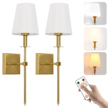 Wall Light Battery Operated Wall Sconces Set Of Two, Usb Rechargeable Wall Light - £93.51 GBP