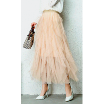 GRAY Tiered Tulle Maxi Skirt Full Layered Skirt Outfit Bridesmaid Tulle Skirts image 4