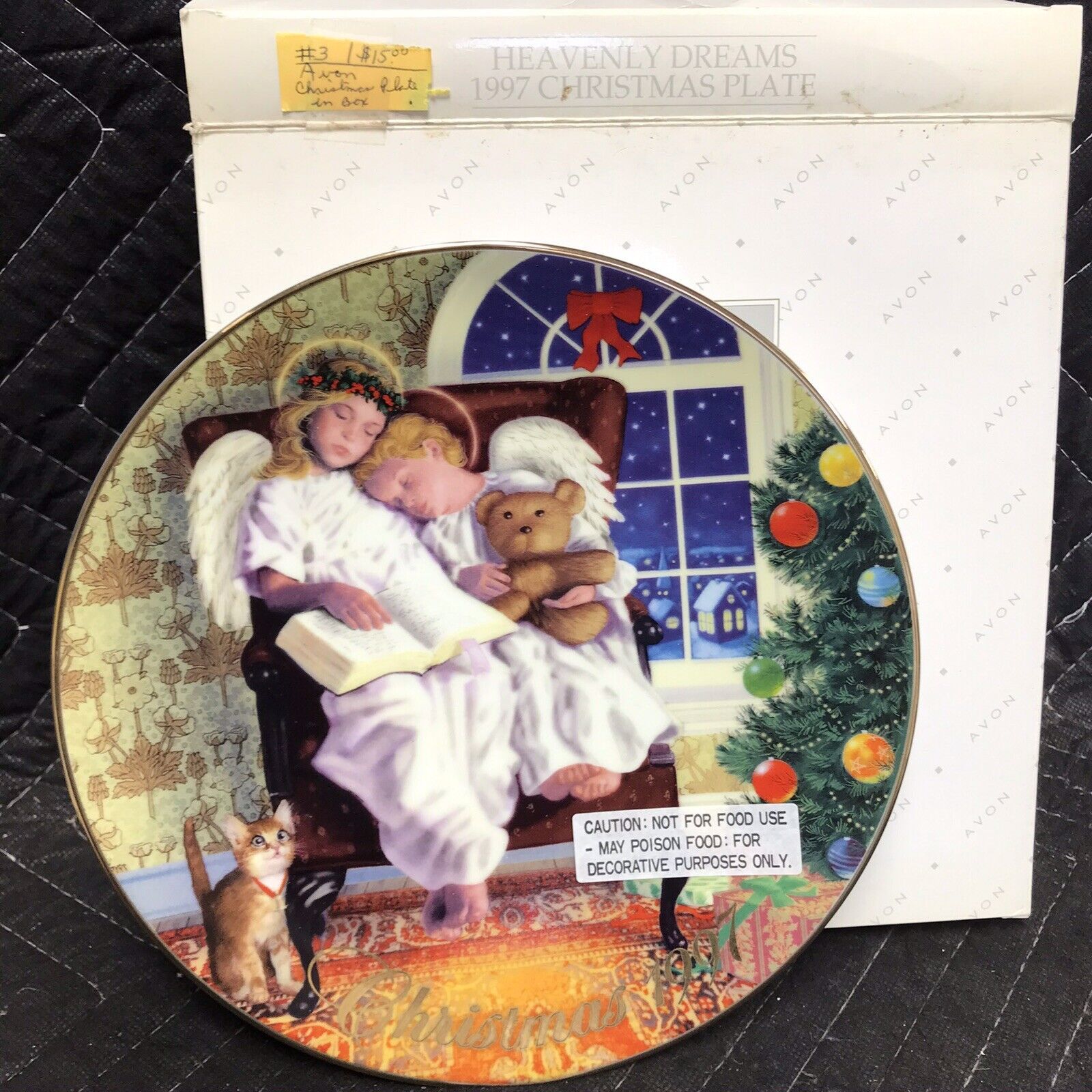 Primary image for Avon Collectible Christmas Plate 1997 Heavenly Dreams 8” Excellent