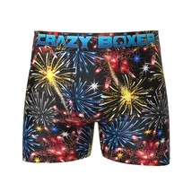 CRAZY BOXER &#39;MERICA Colorful Fireworks on Black MEN&#39;S Boxer Briefs NWT - $291.06 MXN